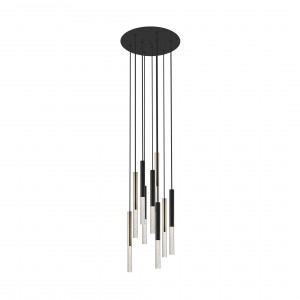 Lustra One 9xLED metal/acril negru/auriu Zuma Line