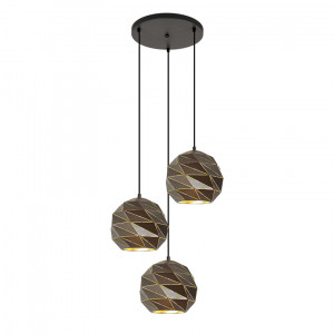 Lustra Palermo 3xE27 metal antracit Italux