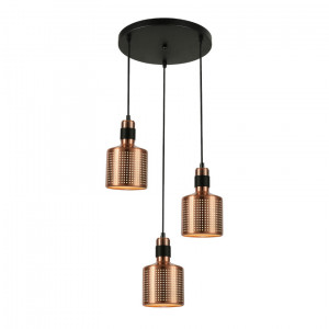 Lustra Restenza 3xE27 metal cupru Italux