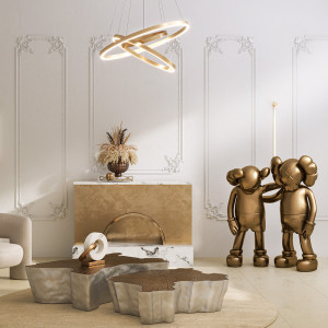 Lustra Rim LED metal negru Maytoni