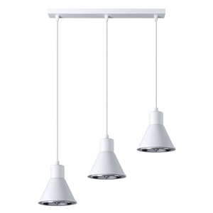 Lustra Tazila 3xES111 metal alb conic