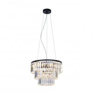 Lustra Tifanny 4xE14 metal/cristal negru/transparent Zuma Line