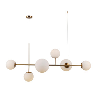 Lustra Vailante 2+4xE27+E14 metal/sticla auriu Italux