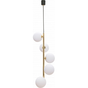 Pendul Ali 5xG9 metal/sticla negru/auriu Zuma Line