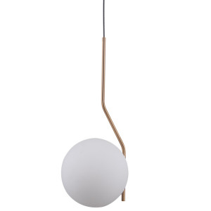 Pendul Carimi 1xE27 metal/sticla alama Italux