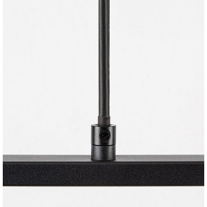 Pendul Chadwick 3xE27 metal/sticla negru/fumuriu Rabalux