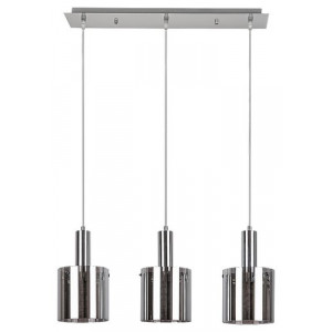 Pendul Donati 3xE27 metal/sticla crom/fumuriu Rabalux