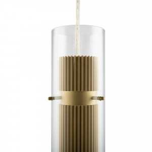 Pendul Dynamics 1xGU10 metal/sticla auriu/transparent Maytoni