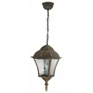 Pendul exterior Toscana 1xE27 metal/sticla auriu antichizat Rabalux
