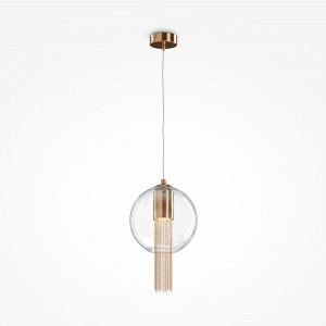 Pendul Flusso 1xGU10 metal/sticla bronz/transparent Maytoni P095PL-01BZ