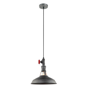 Pendul Garibaldo 1xE27 metal gri Italux