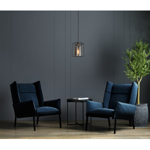 Pendul Kalula 1xE27 metal/sticla negru Italux