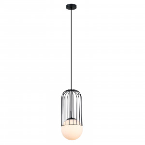 Pendul Matty L 1xE27 metal/sticla negru Italux