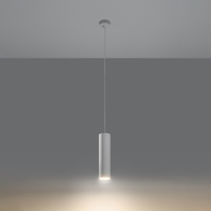 Pendul Nancy 1xGU10 ceramica alb tubular - Img 3