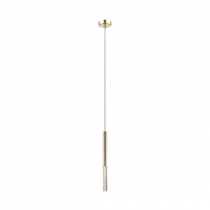 Pendul One LED metal/acril auriu/transparent Zuma Line