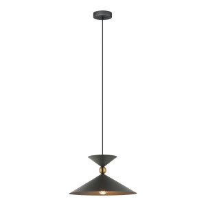 Pendul Quelto 1xE27 metal negru/auriu Italux