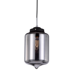Pendul Tube 1xE27 metal negru/fumuriu Italux