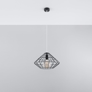 Pendul Umberto 1xE27 metal negru conic - Img 2