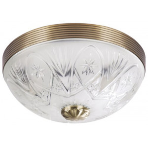 Plafoniera Annabella 2xE27 metal/sticla bronz/alb Rabalux