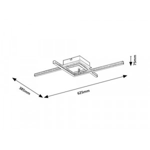 Plafoniera Casimir LED 23W metal/acril negru/alb Rabalux