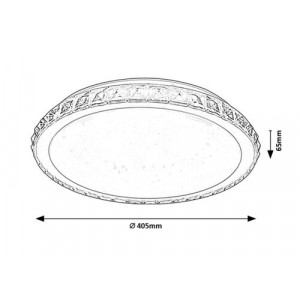 Plafoniera Cressida LED 24W metal/acril crom/alb Rabalux