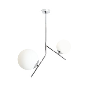 Plafoniera Gallia 1xE14+1xE27 metal/sticla crom Aldex