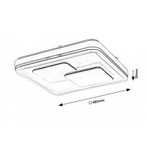 Plafoniera Hecate LED 40W metal/acril negru/alb Rabalux