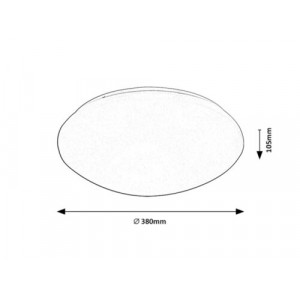 Plafoniera Lucas LED 24W metal/acril alb Rabalux