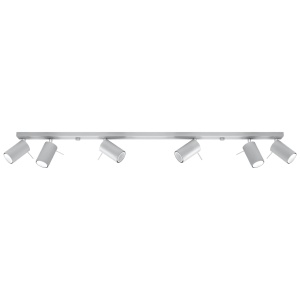 Plafoniera Ring 6xGU10 metal gri tubular