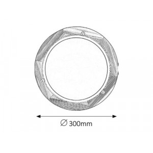Plafoniera Ufo 1xE27 metal/lemn/sticla natur/alb Rabalux