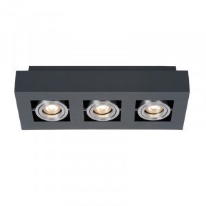 Spot aplicat Casemiro 3xGU10 metal negru/argintiu Italux