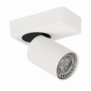 Spot aplicat Federica 1xGU10 metal alb/negru sablat Italux
