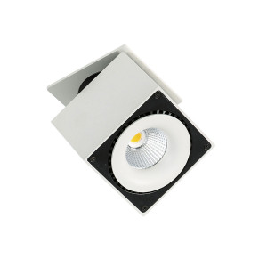 Spot aplicat Sevilla Square Recessed 3000K LED 28W 2350 lumeni metal alb/negru Italux