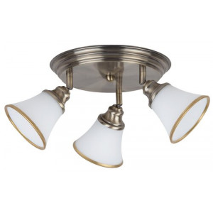 Spot bara Grando 3xE14 metal/sticla bronz/alb Rabalux