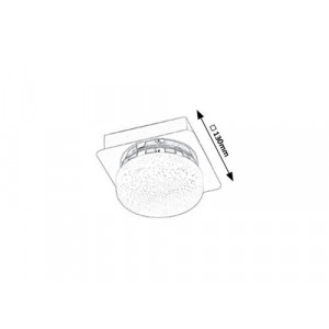 Spot bara Hilary LED 5W metal/acril crom/alb Rabalux