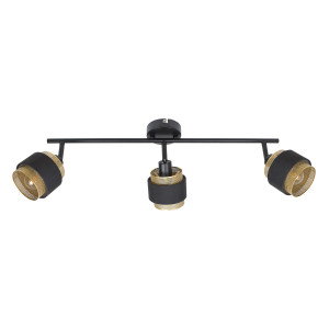 Spot bara Renez 3xE14 metal negru/auriu Italux
