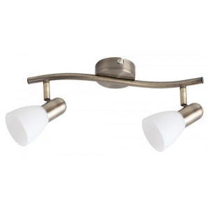 Spot bara Soma 2xE14 metal/sticla bronz/alb Rabalux RBL6307