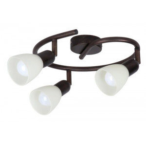 Spot bara Soma 3xE14 metal/sticla maro/crem Rabalux