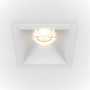 Spot incastrat Alfa LED metal alb Maytoni DL043-01-10W3K-D-SQ-W