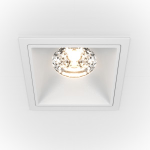 Spot incastrat Alfa LED metal alb Maytoni DL043-01-15W4K-D-SQ-W