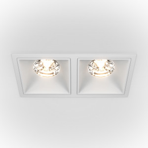 Spot incastrat Alfa LED metal alb Maytoni DL043-02-15W3K-SQ-W