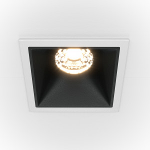Spot incastrat Alfa LED metal alb/negru Maytoni DL043-01-10W3K-SQ-WB