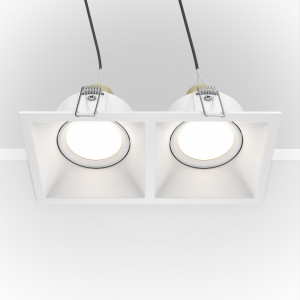 Spot incastrat Dot 2xGU10 metal alb Maytoni DL029-2-02W