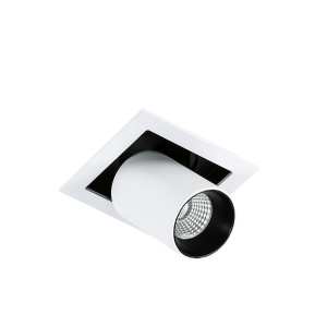 Spot incastrat Mercanta Single 4000K LED 12W 810 lumeni metal alb/negru Italux
