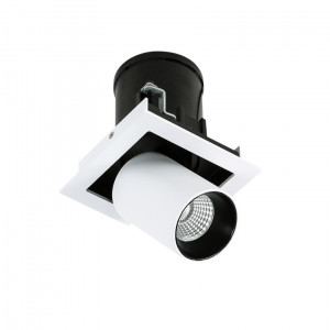 Spot incastrat Mercanta Single 4000K LED 12W 810 lumeni metal alb/negru Italux