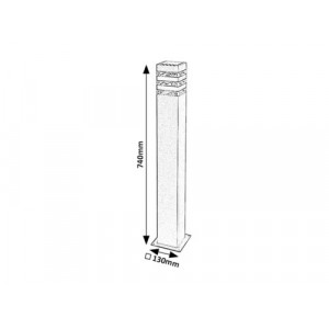Stalp exterior Ankara 1xE27 metal/acril antracit Rabalux