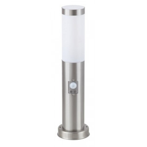 Stalp exterior Inox torch 1xE27 metal/acril nichel/alb Rabalux