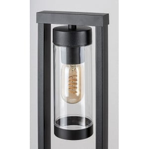 Stalp exterior Kolta 1xE27 metal/acril negru/transparent Rabalux