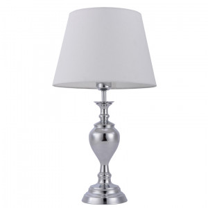 Veioza Etien 1xE27 metal/sticla/textil crom Italux