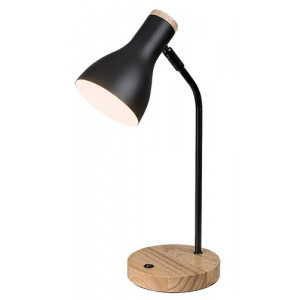 Veioza Ferb 1xE14 metal/lemn negru Rabalux